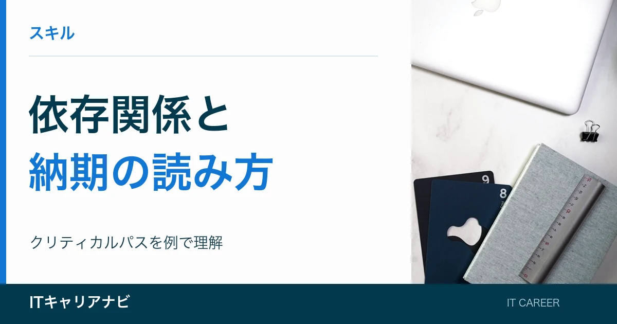依存関係と｜納期の読み方：クリティカルパスを例で理解